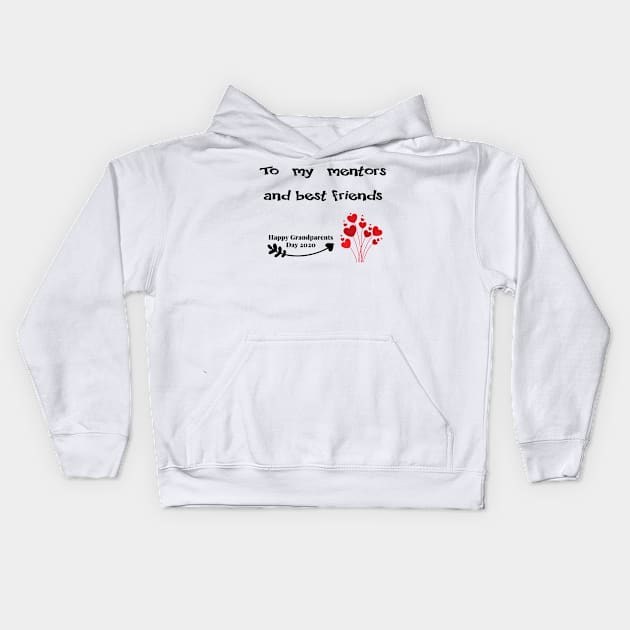 grandparents day Kids Hoodie by Mdath